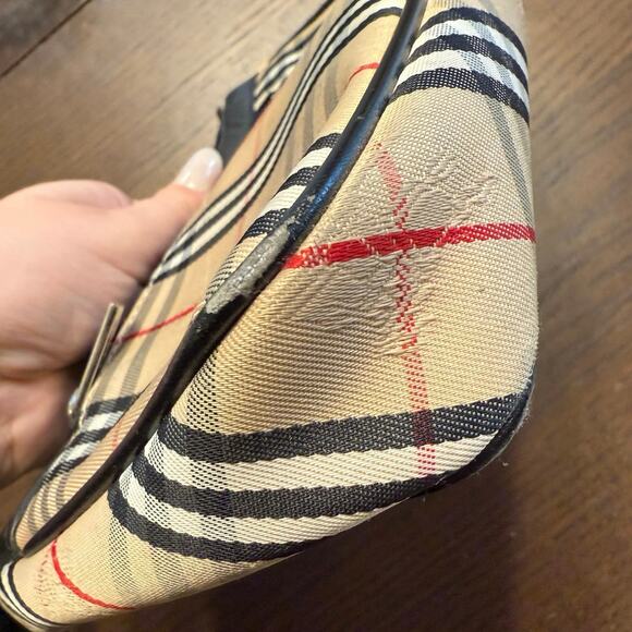 Vintage Burberry Plaid Mini 90s Shoulder Bag - Picture 3 of 5